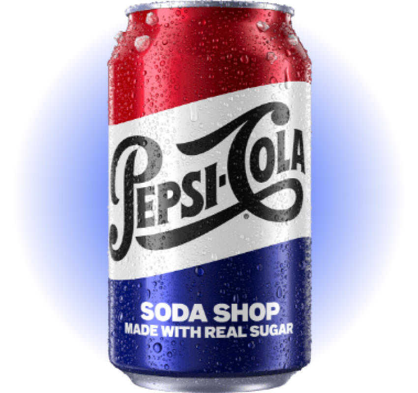 Can of Pepsi Real Sugar