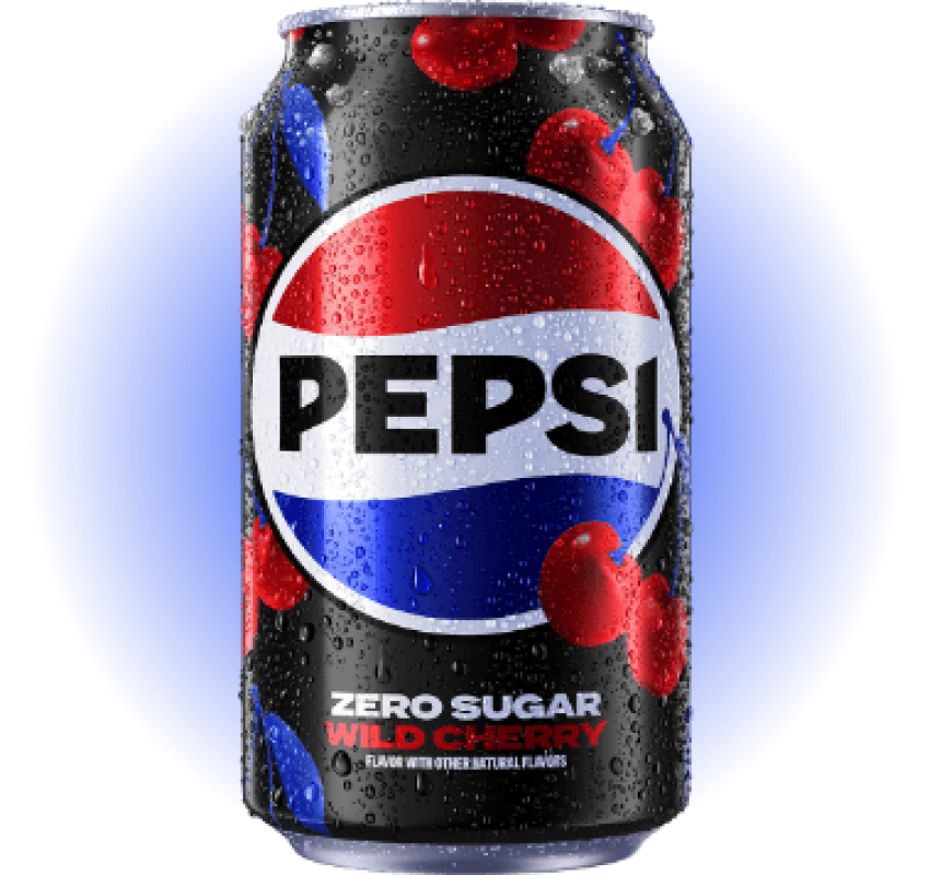 Can of Pepsi Zero Sugar Wild Cherry