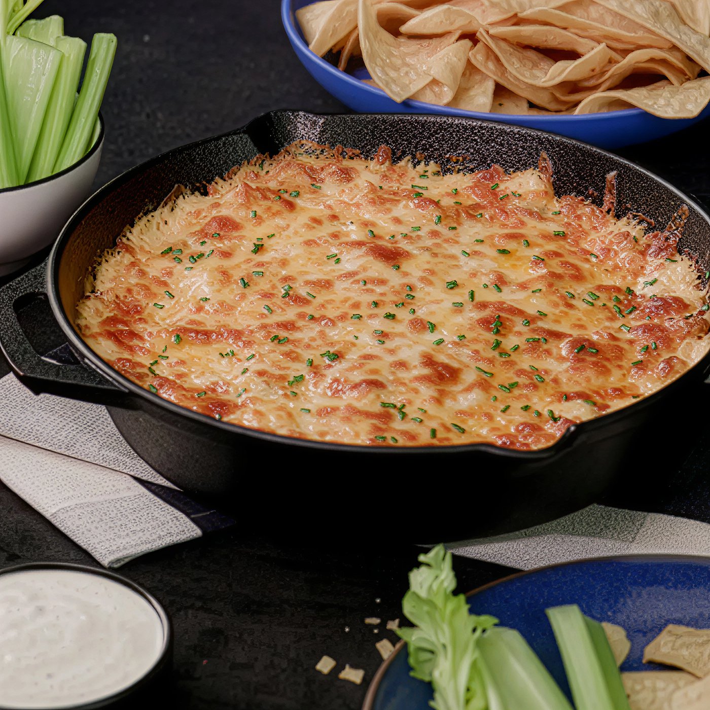 Buffalo Chicken Skillet Dip